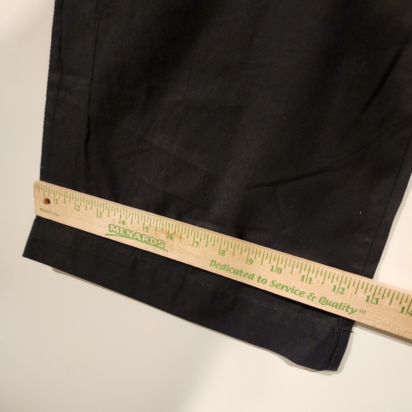 Lands' End NWT Wide Leg Weekend Chino Trousers Black Slant Pocket Pants Classic - Picture 12 of 13